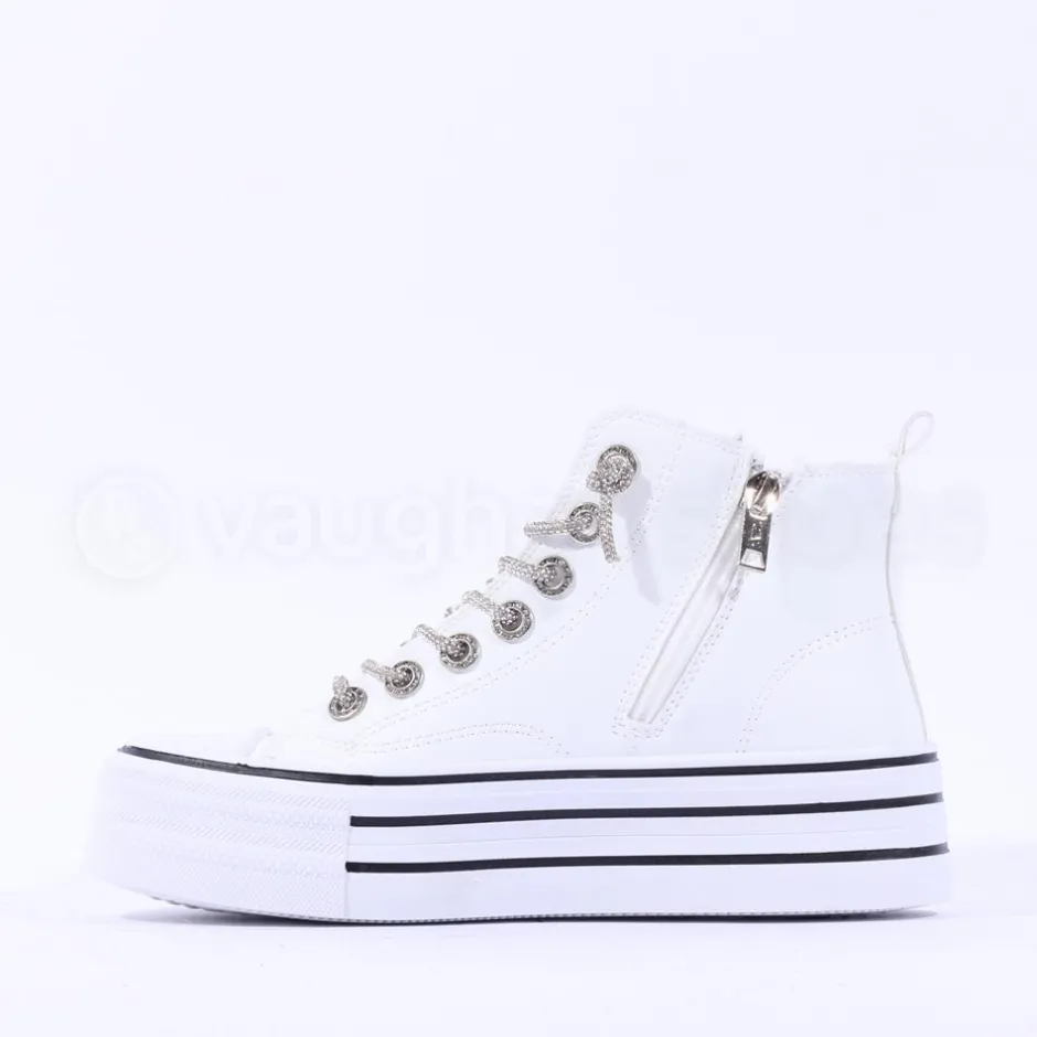 Women Una Healy Danger Zone Hi-Top Boot - Ivory
