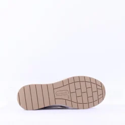 Women Caprice Danica Side Zip Wedge Trainer - White Gold Leather