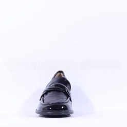Women Caprice Deborah Block Heel Loafer - Black Patent