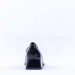 Women Caprice Deborah Block Heel Loafer - Black Patent