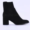 Women Marco Tozzi Delo Block Heel Sock Boot - Black