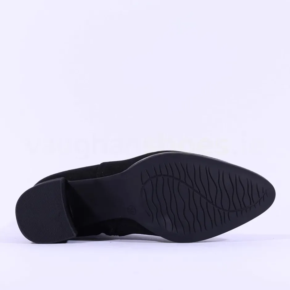 Women Marco Tozzi Delo Block Heel Sock Boot - Black