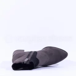 Women Marco Tozzi Delo Block Heel Sock Boot - Anthracite