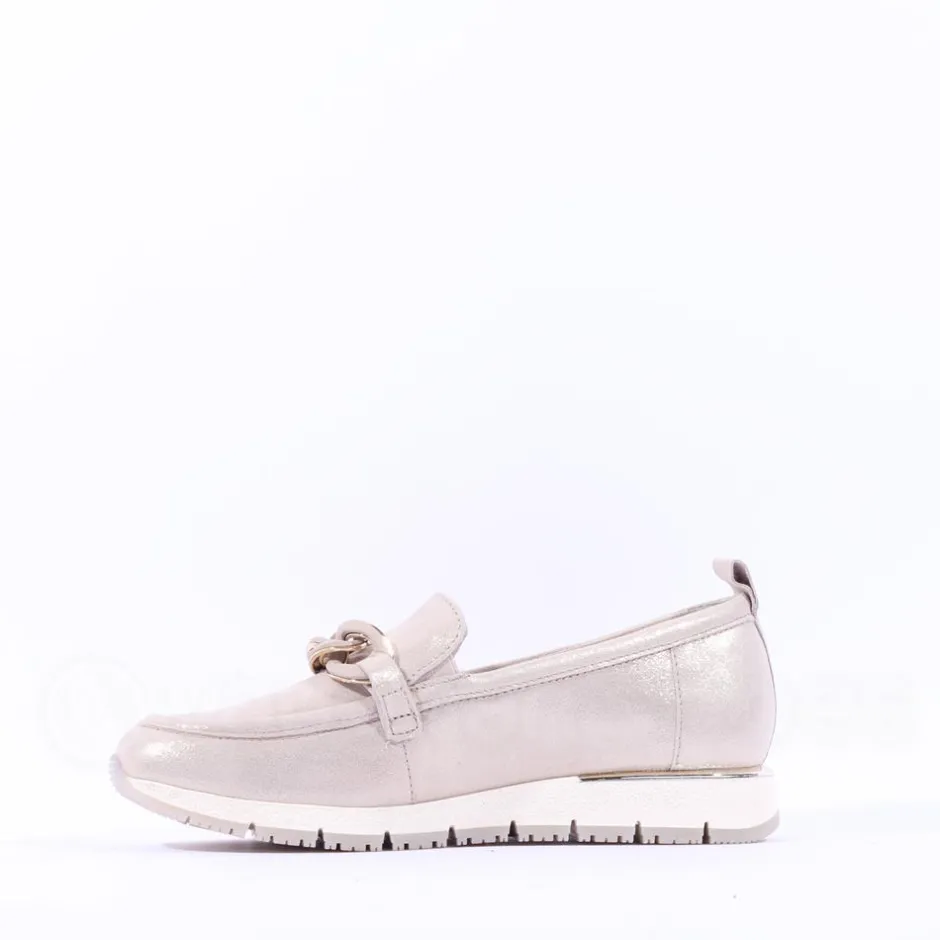 Women Tamaris Diona Slip On Link Wedge - Champagne