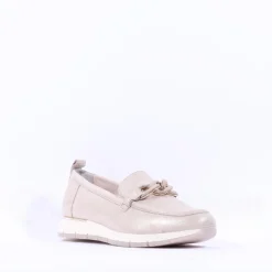 Women Tamaris Diona Slip On Link Wedge - Champagne