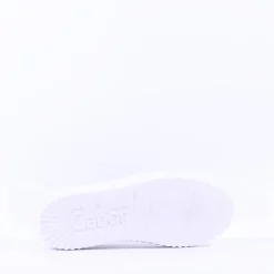 Women Gabor Dolly High Platform Zip Trainer - Silver Leather