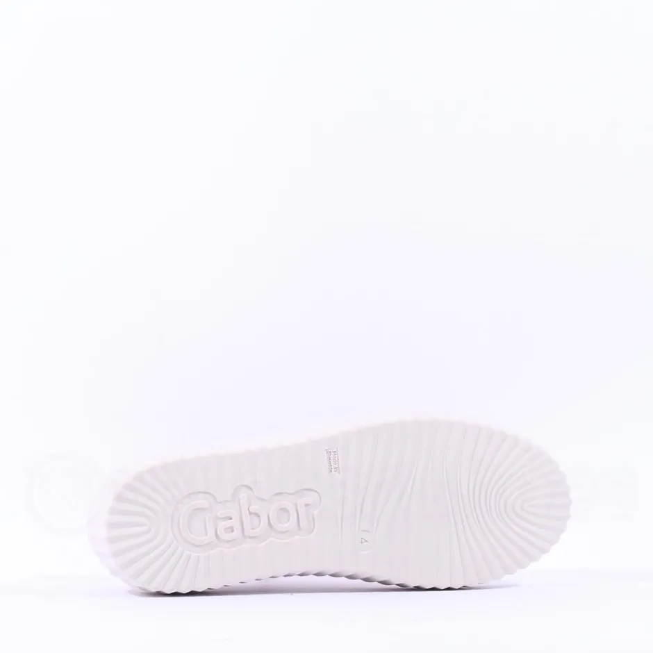 Women Gabor Dolly High Platform Zip Trainer - Metallic Leather