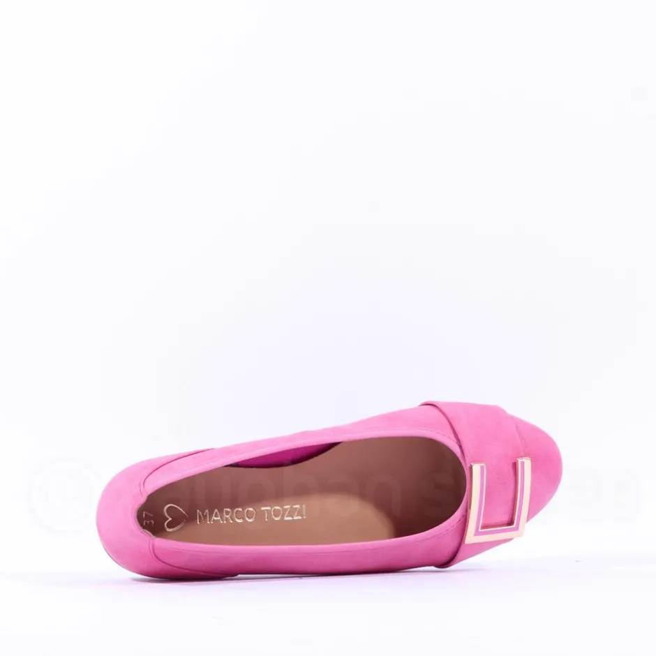 Women Marco Tozzi Dongo Square Brooch Pump - Pink