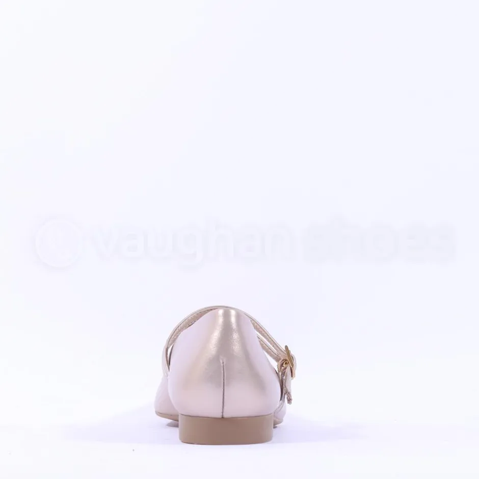Women Paul Green Double Strap Pointed Pump - Beige Metallic