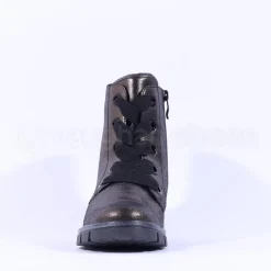 Women Ara Dover Ribbon Lace Ankle Boot - Gun Metal