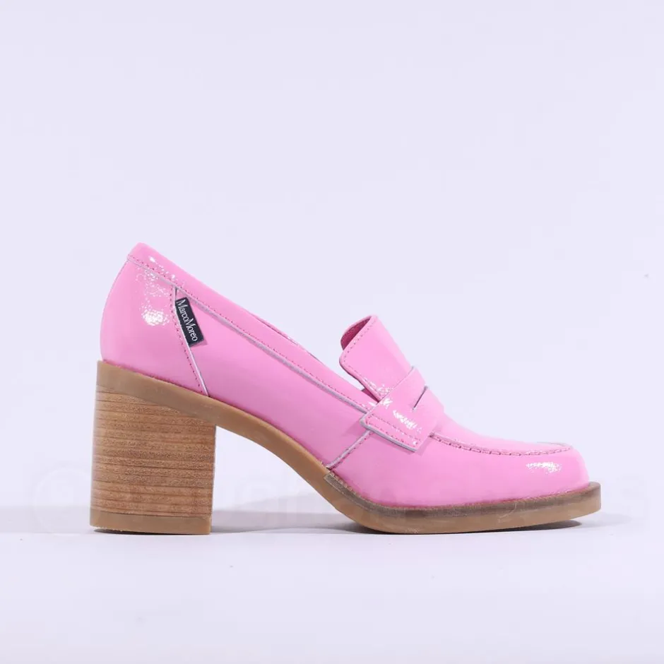 Women Marco Moreo Dubai Block Heel Loafer - Pink Patent