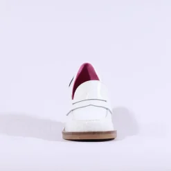 Women Marco Moreo Dubai Block Heel Loafer - White Patent