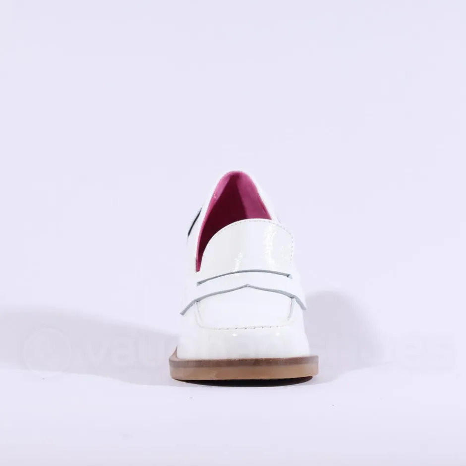 Women Marco Moreo Dubai Block Heel Loafer - White Patent