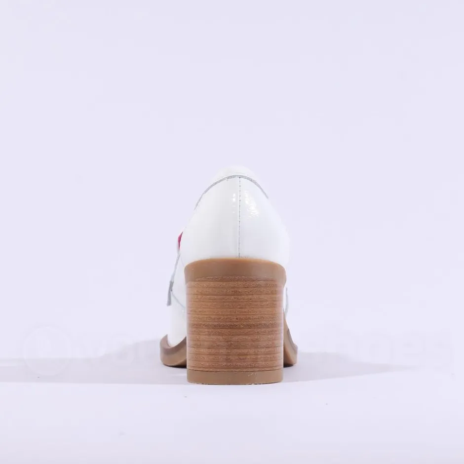 Women Marco Moreo Dubai Block Heel Loafer - White Patent