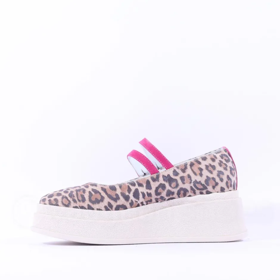 Women Marco Moreo Dublin 2 Strap Wedge - Leopard Print