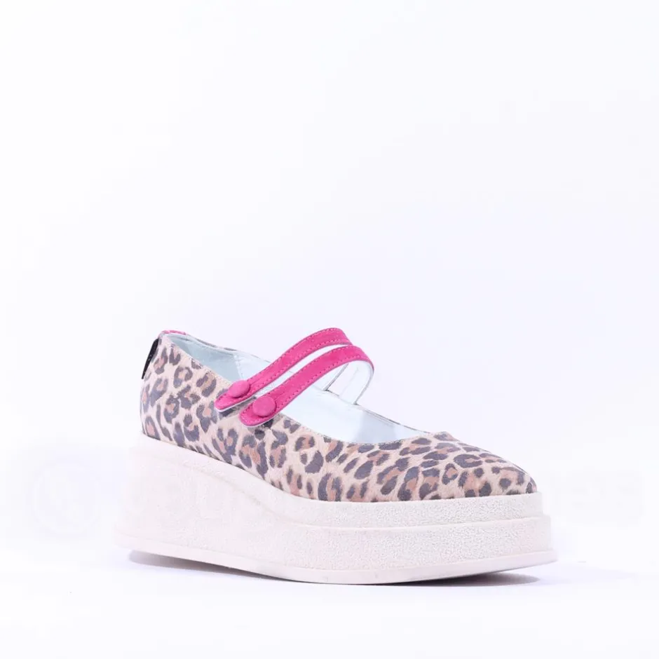 Women Marco Moreo Dublin 2 Strap Wedge - Leopard Print
