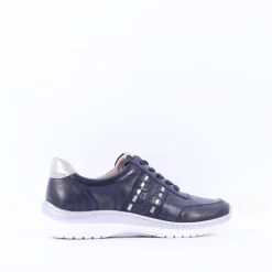 Women Caprice Edith Side Panel Comfort Shoe - Dark Blue