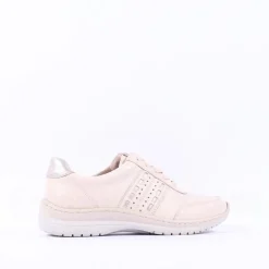 Women Caprice Edith Side Panel Comfort Shoe - Cream Gold