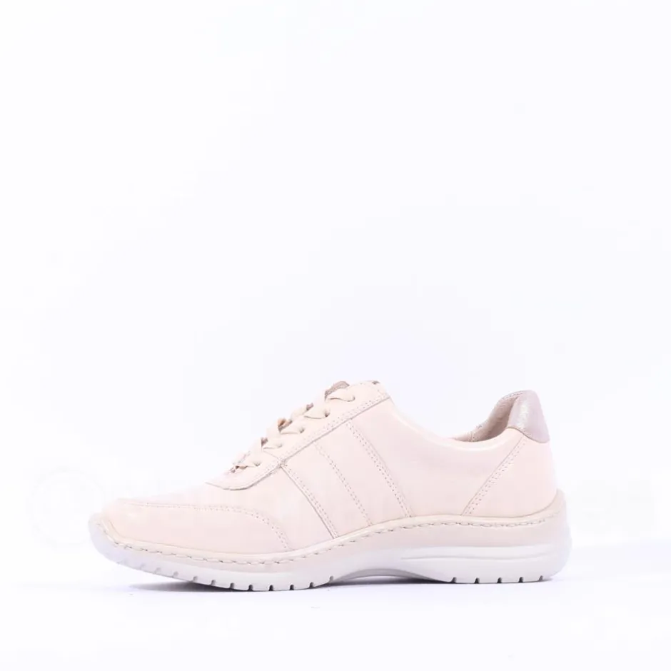 Women Caprice Edith Side Panel Comfort Shoe - Cream Gold