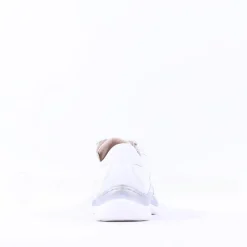 Women Caprice Edith Side Zip Comfort Shoe - White Silver