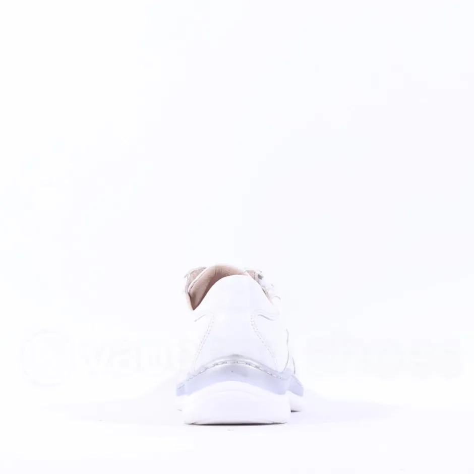 Women Caprice Edith Side Zip Comfort Shoe - White Silver