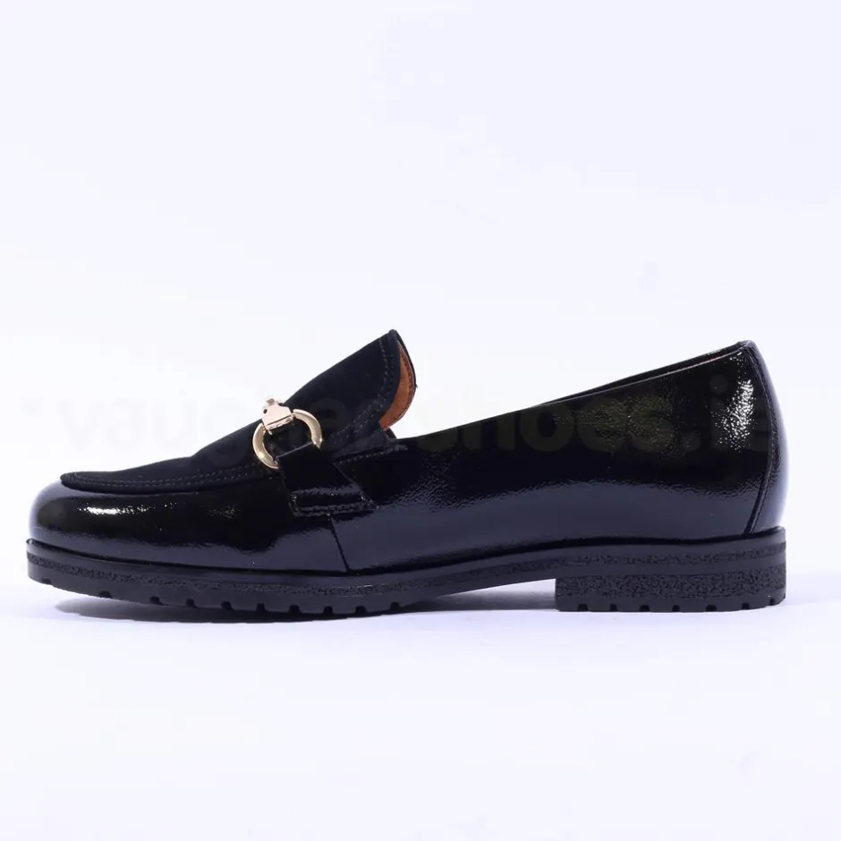 Women Gabor Ego Classic Link Combi Loafer - Black Patent