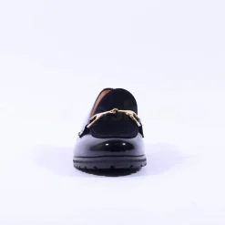 Women Gabor Ego Classic Link Combi Loafer - Black Patent