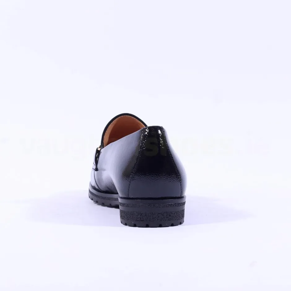 Women Gabor Ego Classic Link Combi Loafer - Black Patent