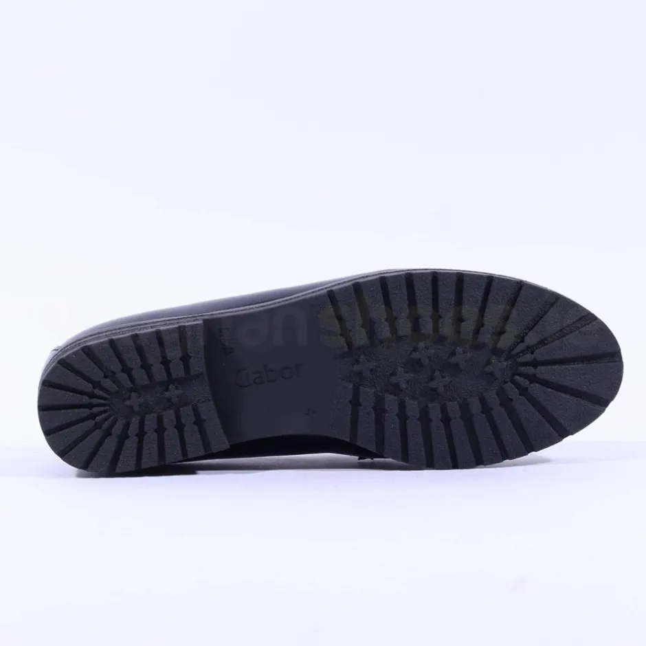 Women Gabor Ego Classic Link Combi Loafer - Black Patent