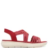 Women Jana Elasticated Strappy Platform Sandal - Red