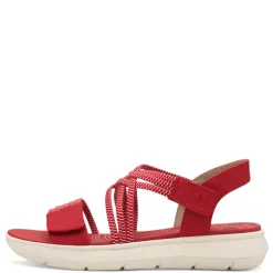 Women Jana Elasticated Strappy Platform Sandal - Red