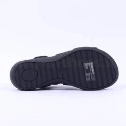 Women Jana Elasticated Strappy Sandal - Black Fabric