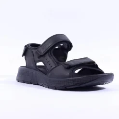 Ara Men Elio Wide Sporty Velcro Sandal - All Black