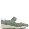 Women Jana Eloq Perforated Velcro Strap Shoe - Sage