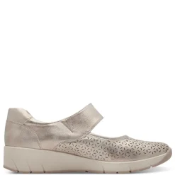 Women Jana Eloq Perforated Velcro Strap Shoe - Rose Gold