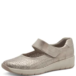 Women Jana Eloq Perforated Velcro Strap Shoe - Rose Gold
