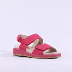 Women Caprice Elvana Low Slingback Sandal - Pink Nubuck
