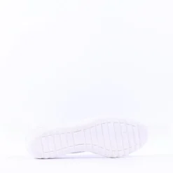 Women Caprice Faby Toe Cap Low Wedge Pump - White Silver
