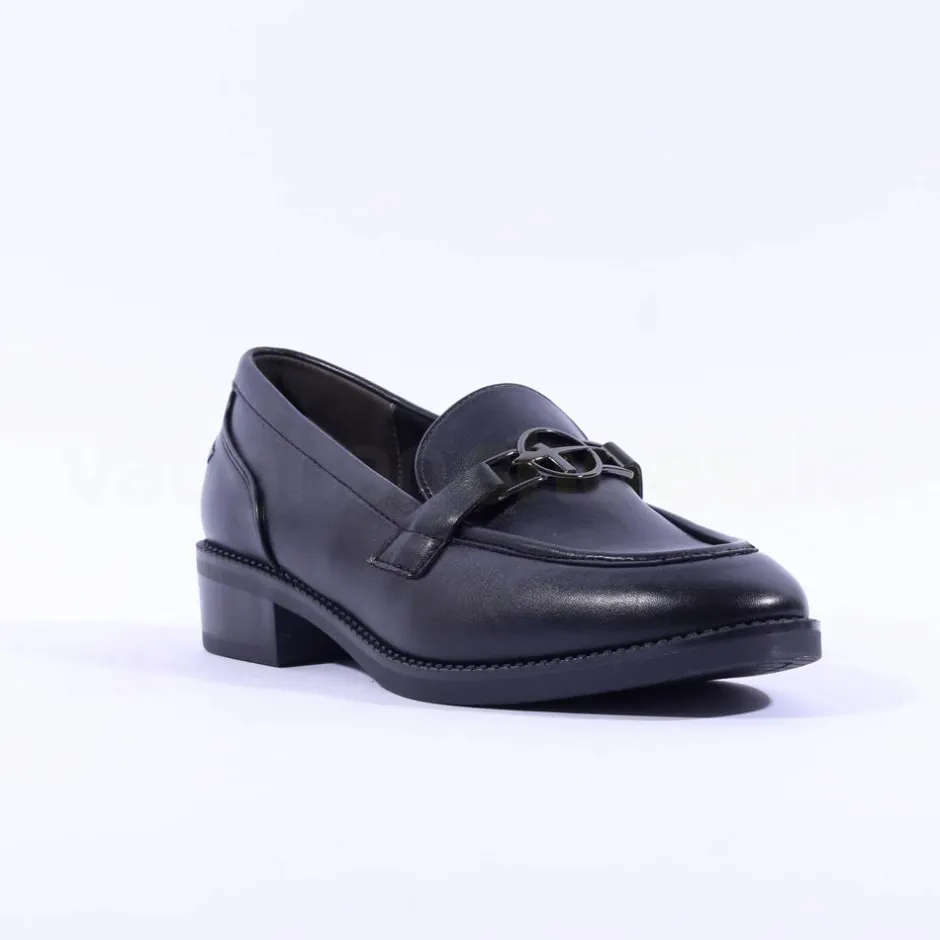 Women Tamaris Fjella Classic Slip On Loafer - Black Matte