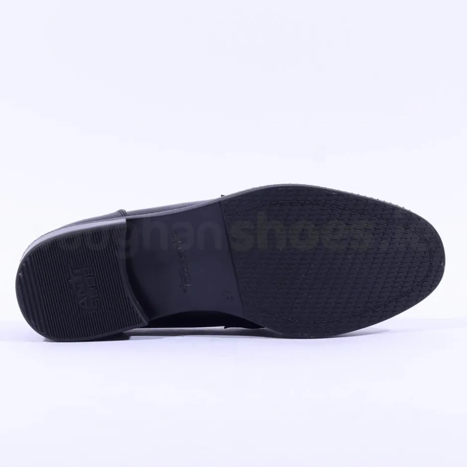 Women Tamaris Fjella Classic Slip On Loafer - Black Matte