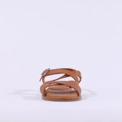 Women Oh My Sandals Flat Gladiator Sandal - Cognac