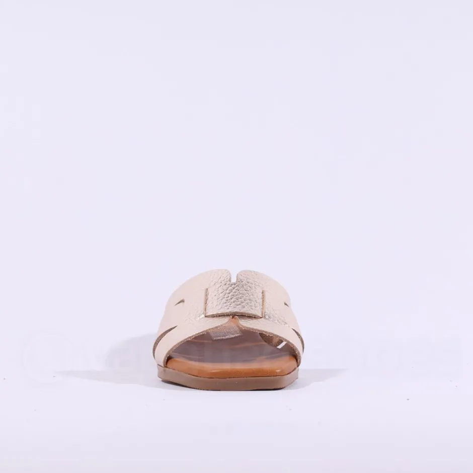 Women Oh My Sandals Flat Mule Slider - Gold