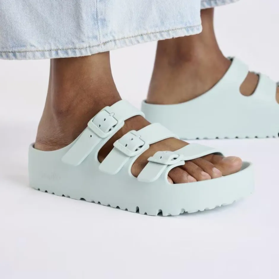 Women Birkenstock Florida Flex Platform Eva - Surf Green
