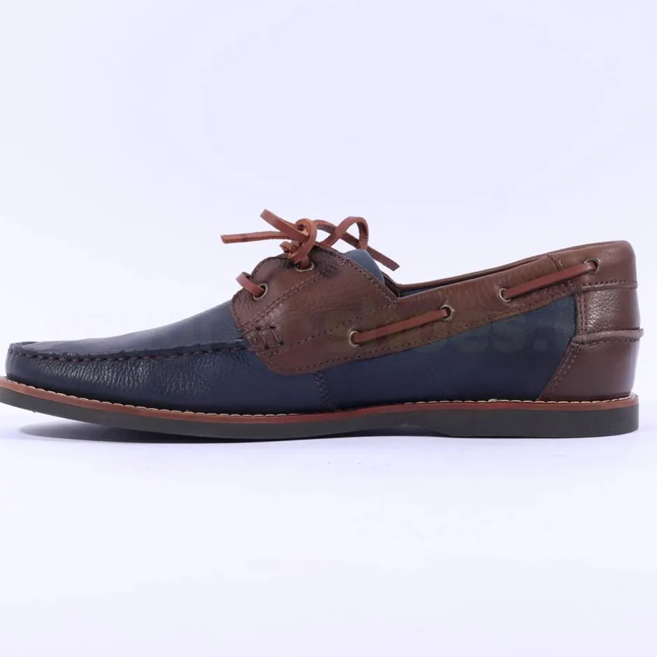 Anatomic Gel Floripa Boat Shoe - Navy Brown Combi