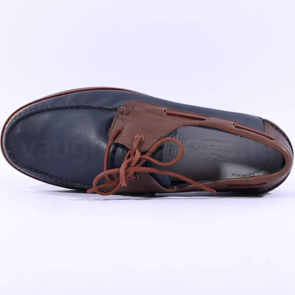 Anatomic Gel Floripa Boat Shoe - Navy Brown Combi