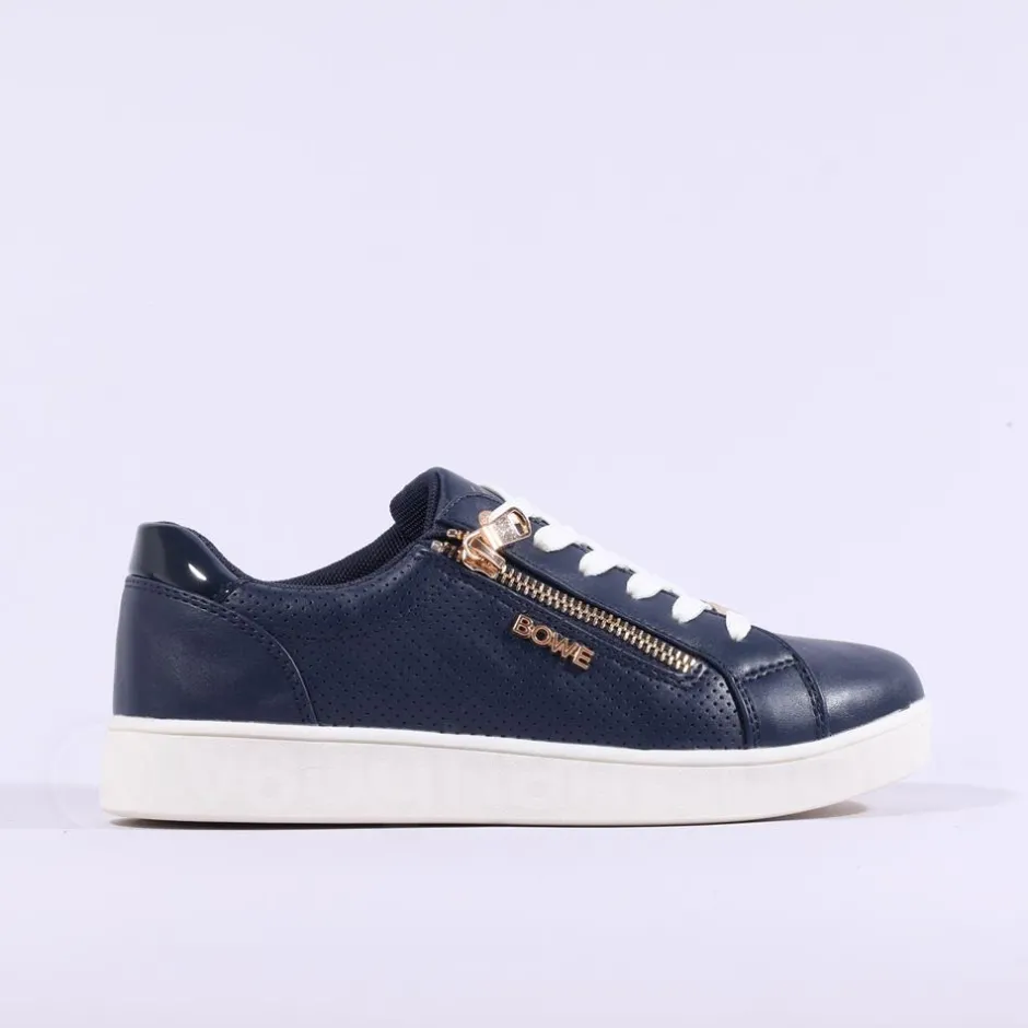Women Tommy Bowe Ladies Flucher Sidezip Runner - Navy Gold