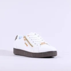 Women Tommy Bowe Ladies Flucher Sidezip Runner - White Brown