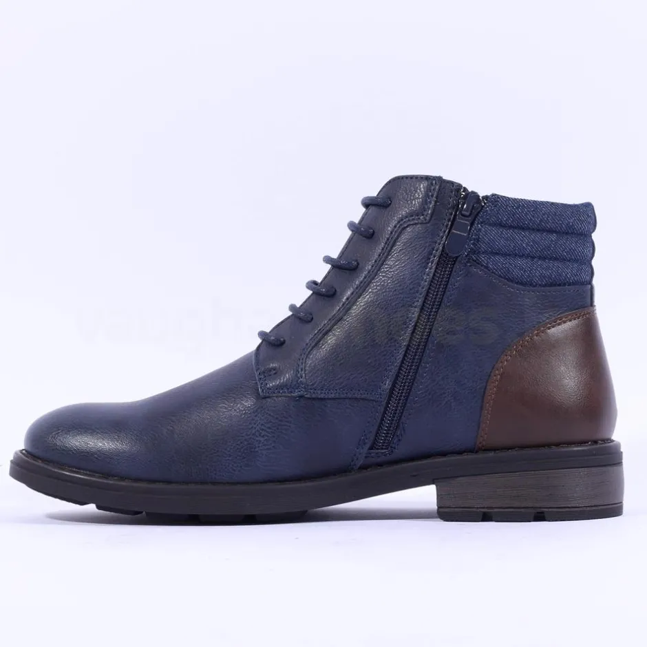 Brent Pope Frankton Laced Ankle Boot - French Blue