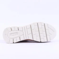 Women Rieker Front Zip Mesh Trainer - Pink Beige Combi