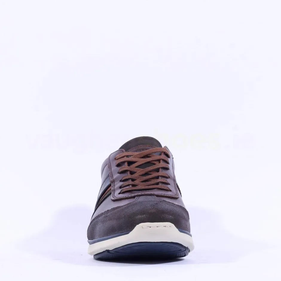 Tommy Bowe Gallo Laced Casual Trainer - Dark Brown Leather